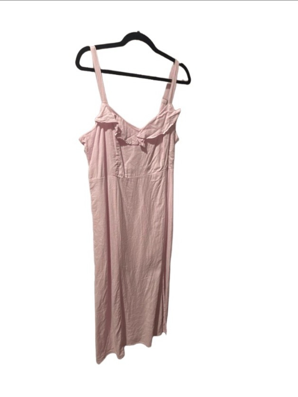 Lavender Ruffle-Trim Slip Dress